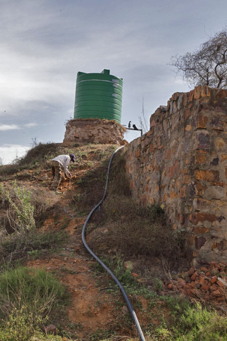 Drip irrigation at BDP